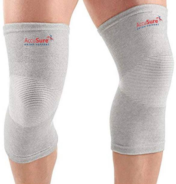 AccuSure Bamboo Yarn 4 Way Stretchable Pain Relief Knee Cap For Running, Gym & Sports Knee Support