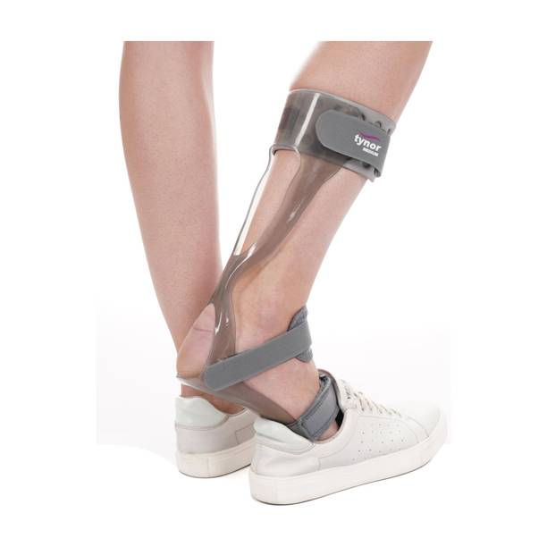 TYNOR Foot Drop Splint, Grey, Left, Large, 1 Unit Foot Support