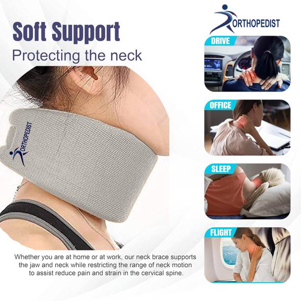 ORTHOPEDIST Cervical Collar Soft with Support Brace for Pain Relief and Spine Alignment, Neck Support