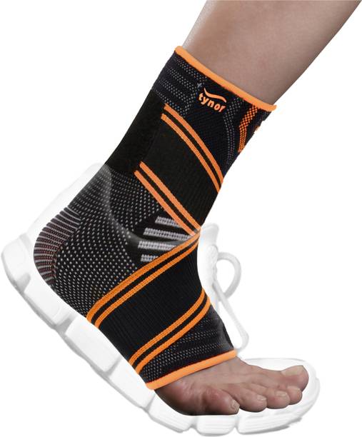 TYNOR Ankle Binder Air Pro, Black & Orange, XL, 1 Unit Ankle Support