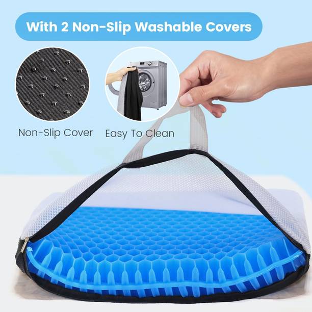 NIMYANK Squar Cushion Chair Pad with Non-Slip Cover for Sciatica Pain Back Pain NI92 Back / Lumbar Support