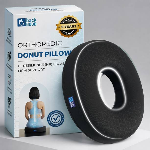 BackGood Donut Pillow for Tailbone Pain Seat Cushion for Coccyx, Hemorrhoids Pain Relief Back / Lumbar Support