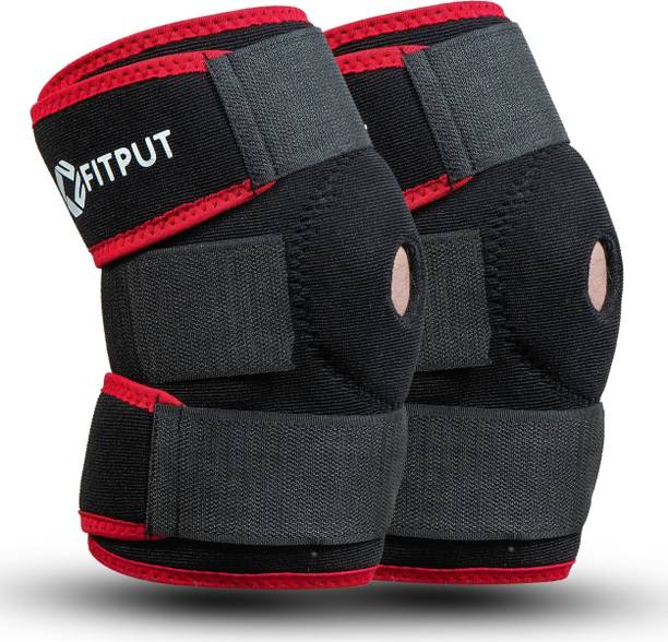 FITPUT Knee Caps For Women for Pain Relief (Black/Red) Knee Support