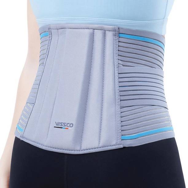 VISSCO Lumbocare Support Belt Pain solution for Lower Back and Abdomen (Grey) Back / Lumbar Support