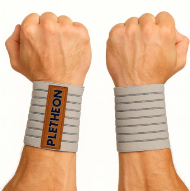 PLETHEON Wrist Wraps with Thumb Loop for Gym | Compression Support for Weightlifting Wrist Support