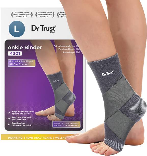 Dr Trust USA 4301 Ankle Binder Brace for Pain Relief, Compression, Sports Injury Recovery Ankle Support