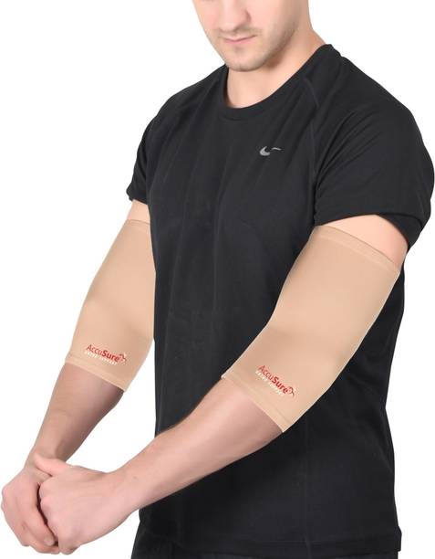 AccuSure Elbow Brace Compression Sleeves Pair Arm Brace for Sports, Gym, Joint Pain Elbow Support