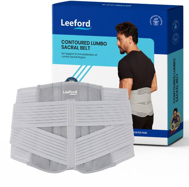 Leeford Contoured Lumbo Sacral Belt |Back Pain Relief & Support |Adjustable & Breathable Back / Lumbar Support