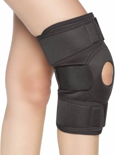 Orthosys Knee support open patella pain relief for knee and injury |open patella(Black)( Knee Support