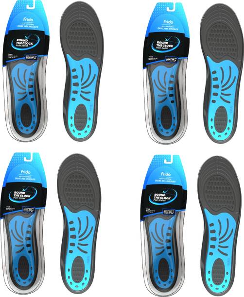 फ्रिडो Dual Gel Insoles, Extra Comfort & Support, Trim-to-fit, Made in India (5-9 UK) इनसोल