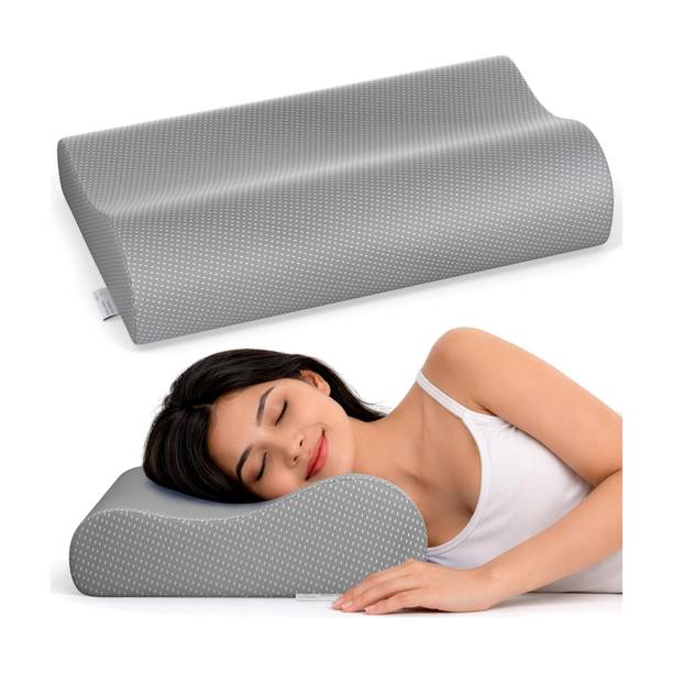 MY ARMOR Cool Gel Memory Foam Cervical Pillow for Neck Pain and Shoulder Pain Relief Cervical Pillow