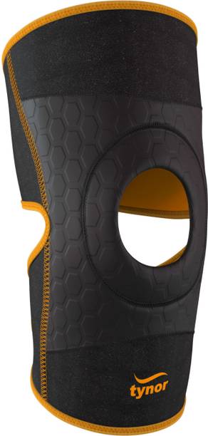 TYNOR Knee Wrap (Neo), Black & Orange, Universal, 1 Unit Knee Support