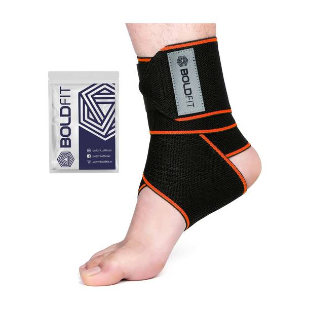 BOLDFIT Ankle Support For Pain Relief Ankle Wrap Grip Gym Brace Binder Cap bandage Strap Ankle Support