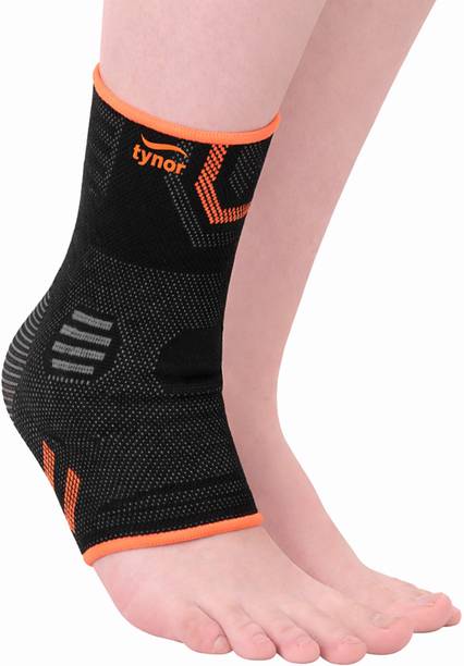 TYNOR Ankle Support Air Pro, Black & Orange, Large, 1 Unit Ankle Support