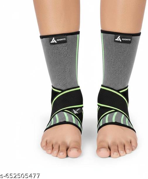 ADONYX Nylon Ankle Support Compression Pair Full Ankle Pain Relief Ankle Support