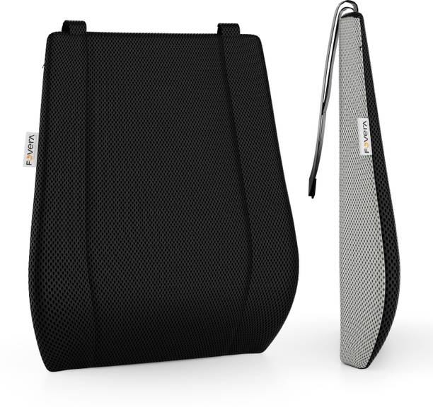 FOVERA Memory Foam Car Back Support Cushion for Long Drive & Daily Commute Back / Lumbar Support