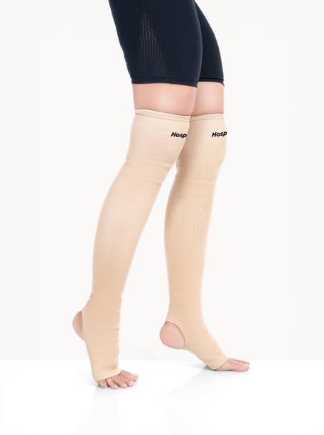 HOSPIKART Varicose Veins Compression Stockings Above Knee for Men & Women (S, 1 Pair) Knee Support