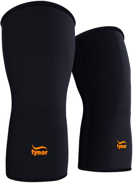 TYNOR Knee Cap Air, Black & Orange, Small, Pack of 2 Knee Support