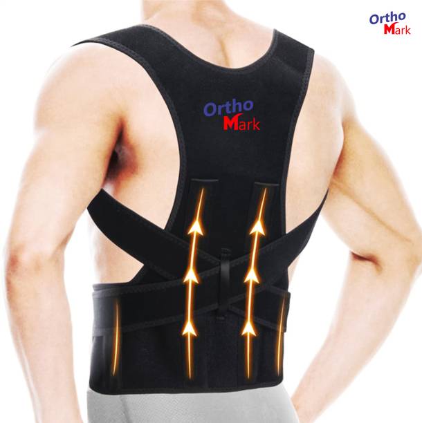 OrthoMark Metal Support Posture Corrector Belt for Women/Men Reduce Back & Shoulder Pain L Posture Corrector