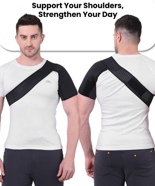 Ahs Products Shoulder Support Brace With Adjustable Stretch Strap Belt For Men & Women Shoulder Support