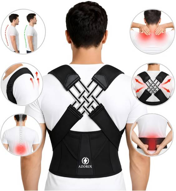 AZORIX Back Support Belt for Men & Women Shoulder Support and Alignment Aid Posture Corrector