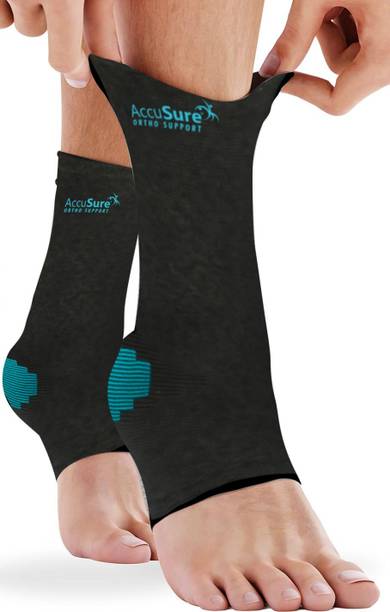 AccuSure Stretchable Bi-Layered Construction Ankle Support for Men & Women in Gym,Injury Ankle Support