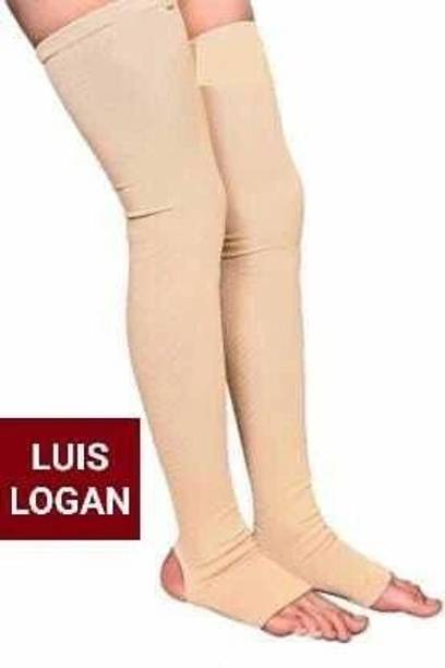 LUIS LOGAN Ortho Varicose Vein Stocking Compression Thigh Length (Beige,XXL) Knee Support