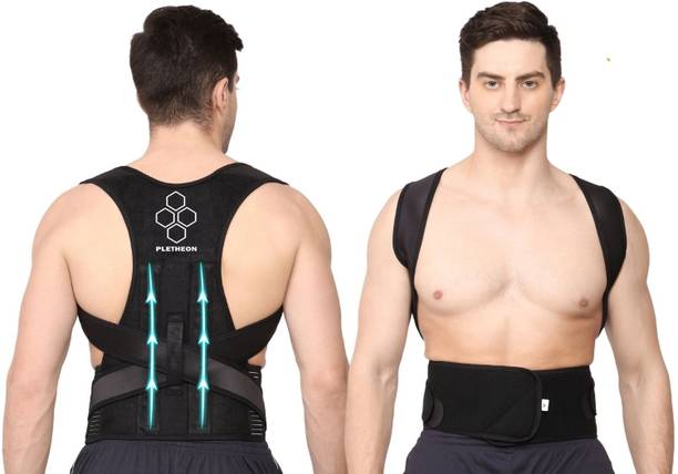 PLETHEON Posture corrector belt for men and women for back pain back (FREE SIZE) Back / Lumbar Support