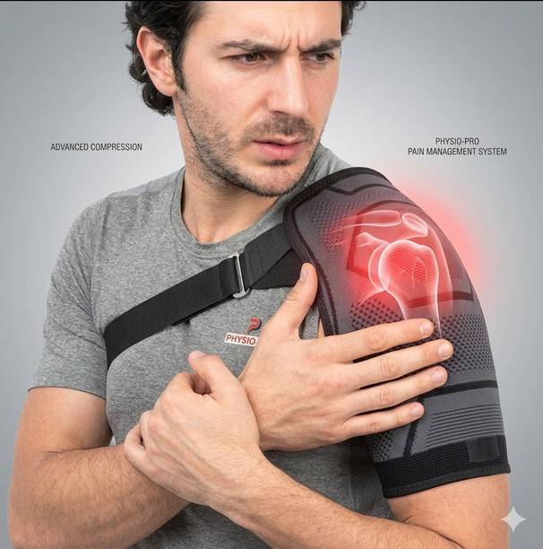 Leosportz Adjustable Shoulder Pain Relief with PowerKnit Compression Technology Shoulder Support