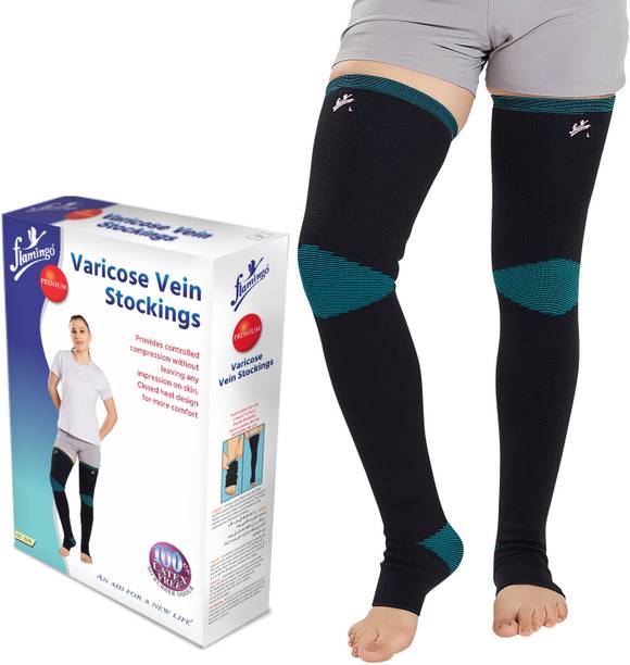 FLAMINGO Varicose Vein Stockings - Pain Relief, Compression Comfort, Breathable Fabric Supporter