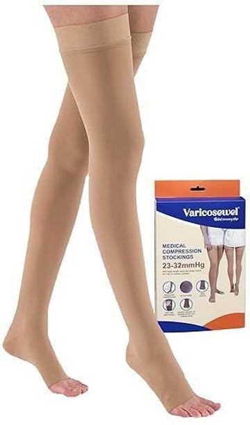 Varicosewel Medical Compression Stockings for Varicose Veins Mid Thigh Length Knee Support