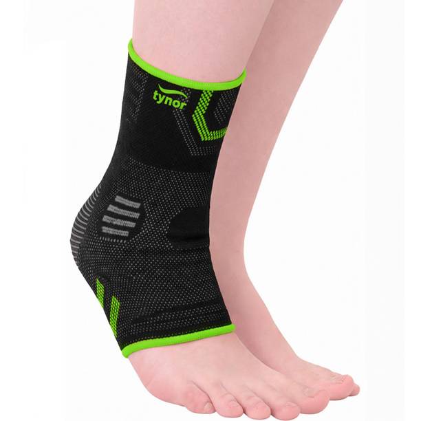 TYNOR Ankle Support Air Pro, Black & Green, Small, 1 Unit Ankle Support