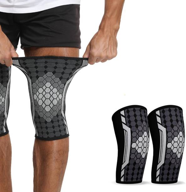 Leosportz 2 Pack Brace, Compression Sleeve Unisex, Running,Gym, Hiking Knee Support