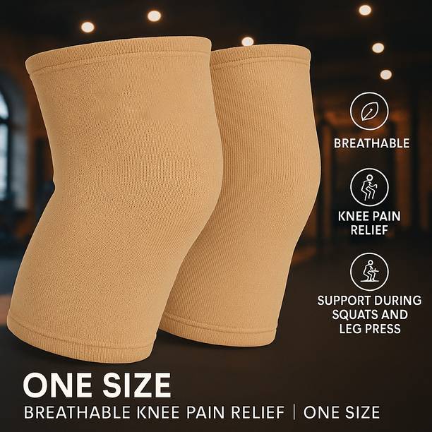 Leosportz Knee Cap Support Sleeve For Pain Relief Knee Support (Brown) Knee Support