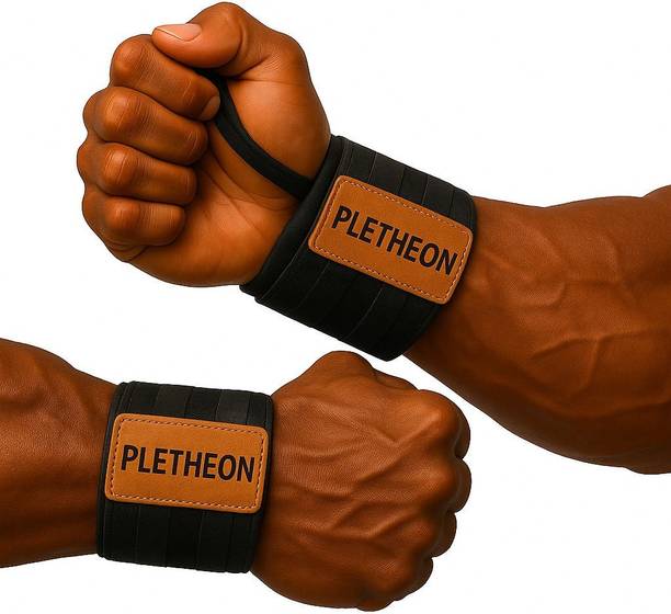PLETHEON Wrist Wraps with Thumb Loop for Gym | Compression Support for Weightlifting Wrist Support