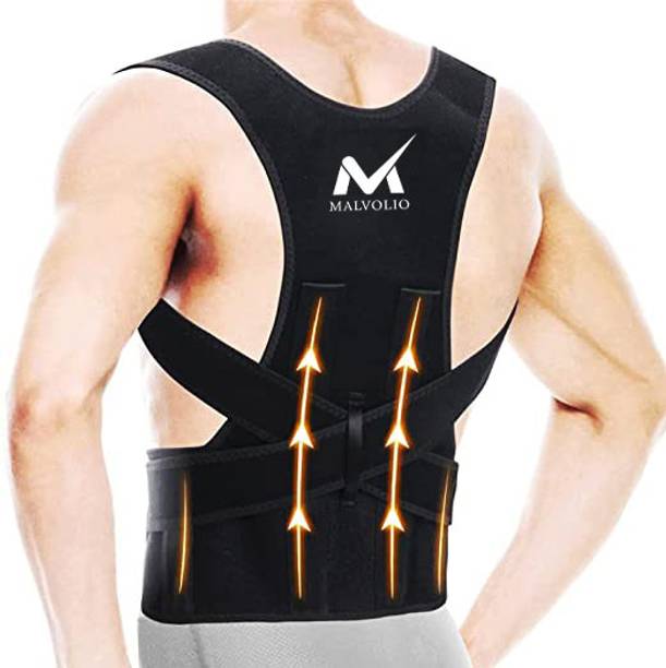 MALVOLIO Posture Corrector Belt Support for Men & Women Back Pain Relief Posture Corrector