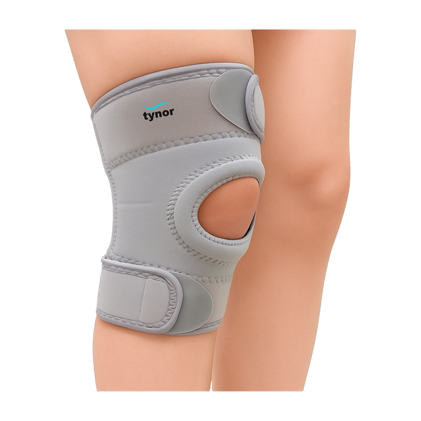 TYNOR Knee Support Sportif (Neo), Grey, Large, 1 Unit Knee Support