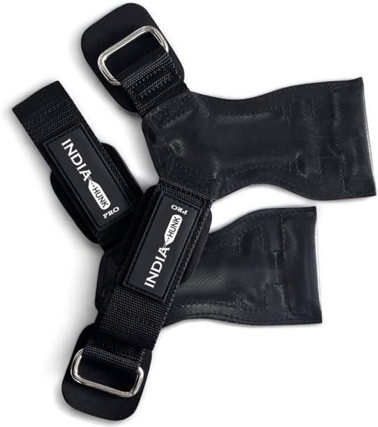 INDIAHUNK LLP Weight Lifting Wrist Strap for Deadlift and Powerlifting shrugs back palm grip Gym & Fitness Gloves