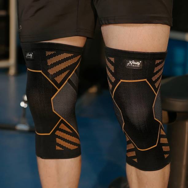 Xfinity Fitness PROFESSIONAL KNEE SLEEVE SUPPORT CAP FOR GYM EXERCISE AND WORKOUT PACK OF 2 Knee Support