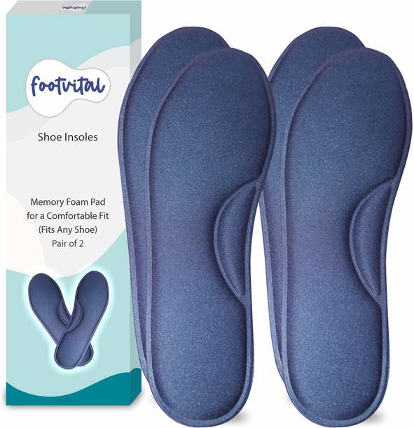 फुट वाइटल Memory Foam Shoe Insoles Comfortable Insoles Supports Heel & Arch (Pack of 2) फुट सपोर्ट