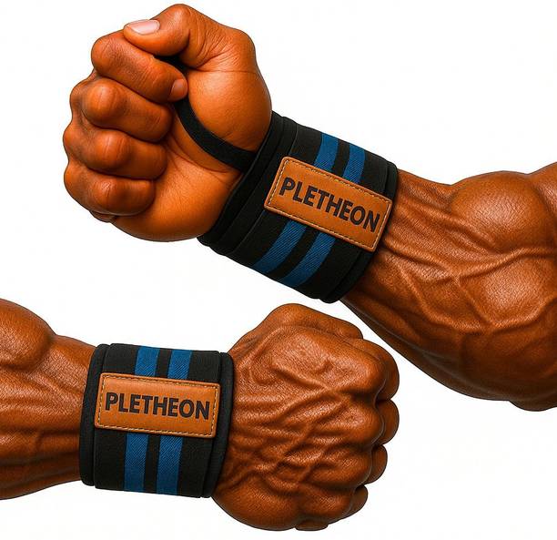 PLETHEON Wrist Wraps with Thumb Loop for Gym | Compression Support for Weightlifting Wrist Support