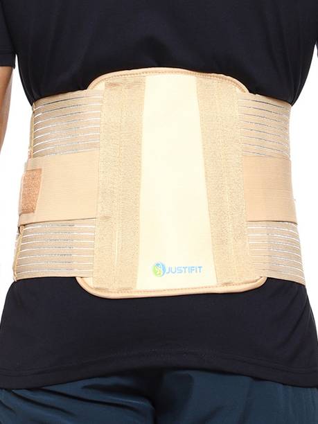 JUSTIFIT LS Support Belt with dual Adjustable Straps. Back Support (Beige) Back / Lumbar Support