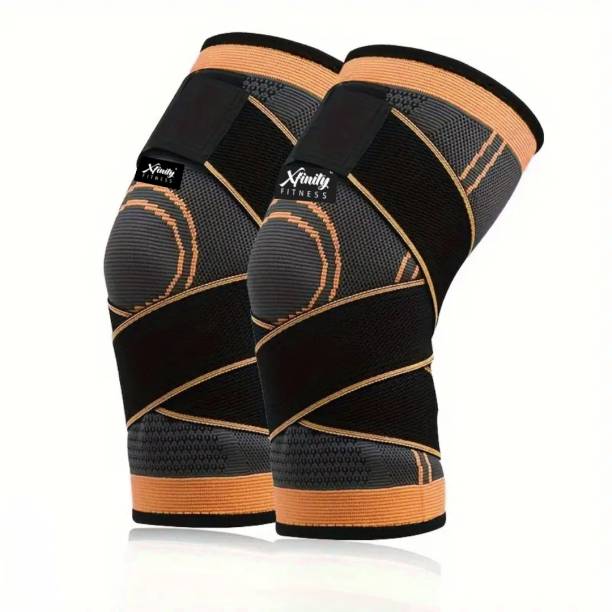 Xfinity Fitness Dual strap compression knee sleeve cap support for men and women Knee Support
