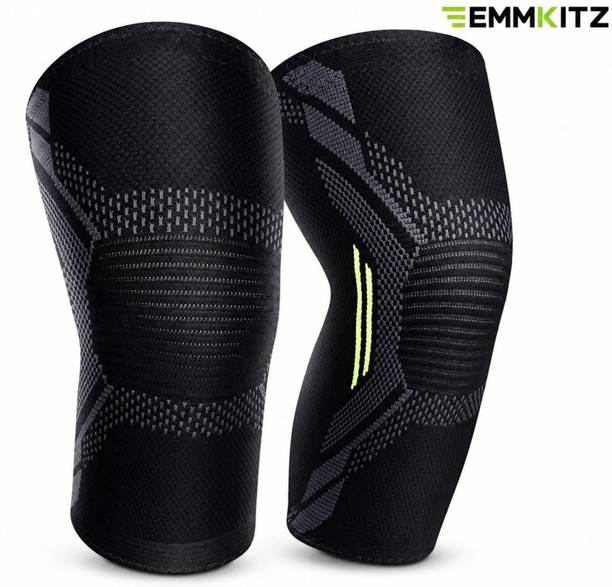 EMMKITZ 2 Pack Knee Brace, Compression Sleeve Support , Running,Gym, Hiking Knee Support Knee Support