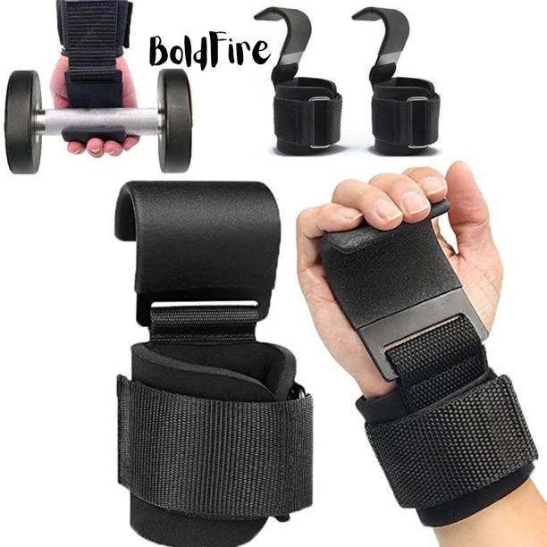 BoldFire Weight Lifting Hooks, Adjustable Lifting Grips for Men and Women Hand Grip Hand Support