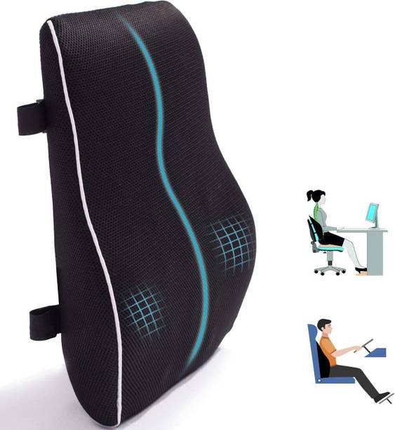 MOJOREST Orthopaedic Memory Foam Backrest Cushion Pillow for Chair & Car |Spine Alignment Back / Lumbar Support