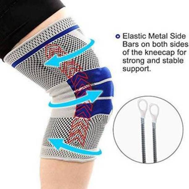 Leosportz Knee Support,Knee Compression Patella Gel Pads & Side Stablizer for Joint Pain Knee Support