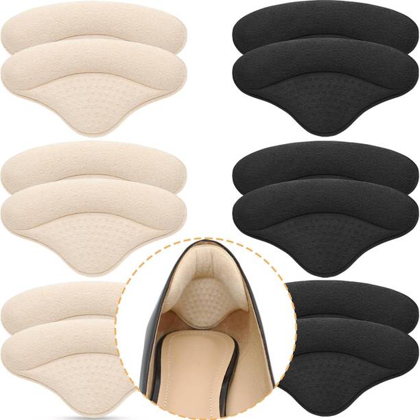GARIHC ENTERPRISE Soft Silicone Heel Grip Pads for Shoes Anti Slip Cushion Inserts(1 BALCK&1 SKIN) Heel Support