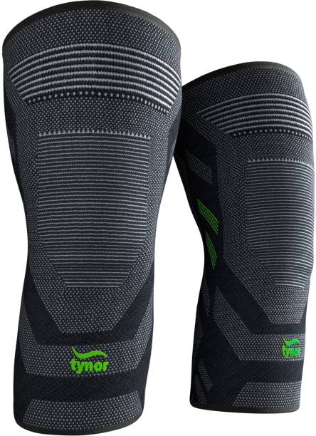 TYNOR Knee Cap Air Pro, Black & Green, Large, Pack of 2 Knee Support