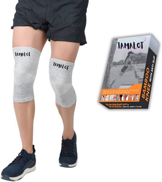 iamalot Bamboo Best Elastic Compression Sleeve for Arthritis, Tendonitis and Running Knee Support